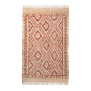 Alfombra kilim rosa
