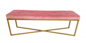 Banco terciopelo rosa