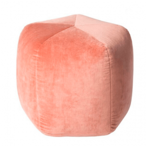 Puf terciopelo rosa