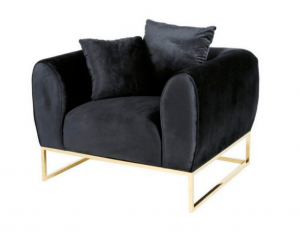 Sillón terciopelo negro