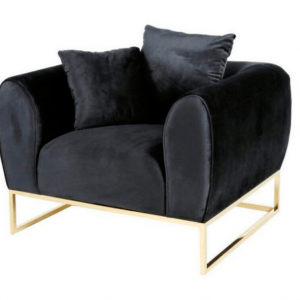 Sillón terciopelo negro