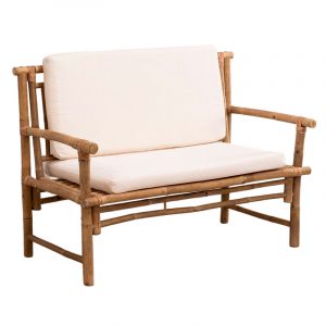 Sofá al natural 2 plazas con cojín